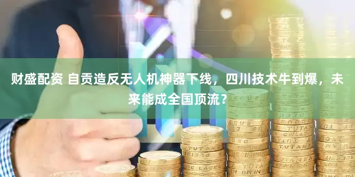 财盛配资 自贡造反无人机神器下线，四川技术牛到爆，未来能成全国顶流？