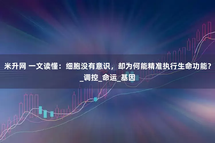 米升网 一文读懂：细胞没有意识，却为何能精准执行生命功能？_调控_命运_基因